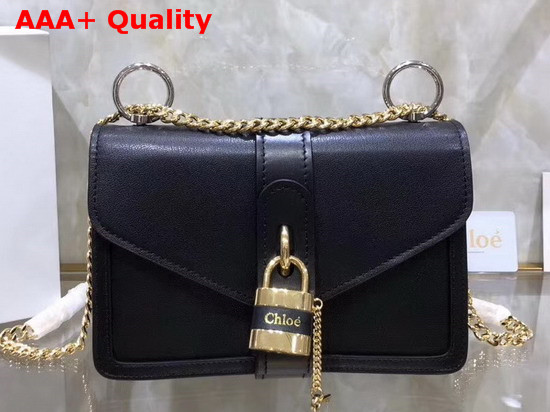 Chloe Aby Chain Shoulder Bag in Black Goatskin Replica