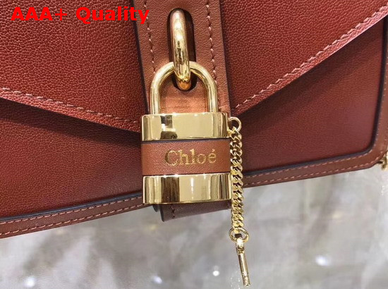 Chloe Aby Chain Shoulder Bag in Brown Goatskin Replica