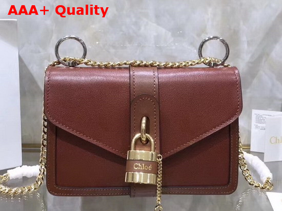 Chloe Aby Chain Shoulder Bag in Brown Goatskin Replica
