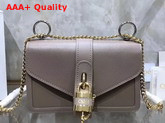 Chloe Aby Chain Shoulder Bag in Motty Grey Goatskin Replica