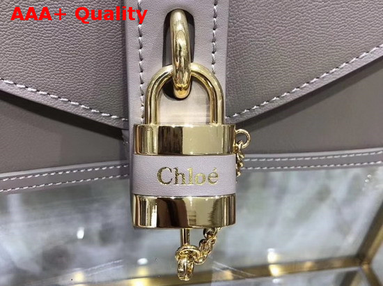 Chloe Aby Chain Shoulder Bag in Motty Grey Goatskin Replica