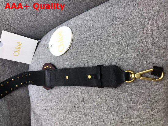 Chloe Bag Strap in Black Real Leather Replica