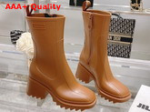 Chloe Betty Rain Boot in Brown PVC Replica