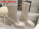Chloe Betty Rain Boot in Nomad Beige PVC Replica