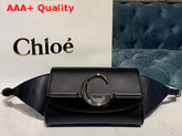Chloe C Belt Bag in Shiny and Suede Calfskin Black Replica
