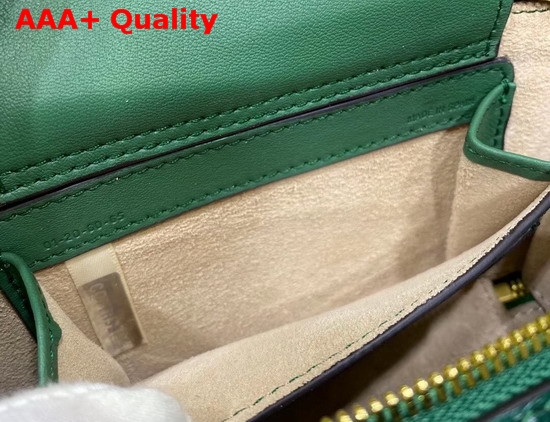 Chloe C Mini Vanity Bag in Croc Embossed Calfskin Woodsy Green Replica