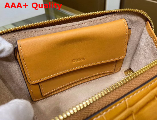 Chloe C Mini Vanity Bag in Light Brown Croc Embossed Calfskin Replica