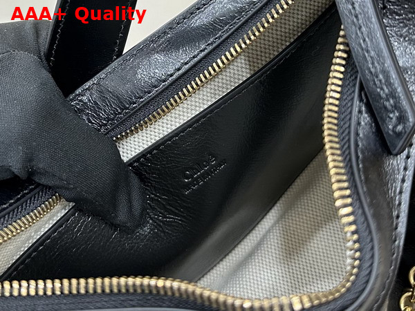 Chloe Charms Hobo Bag in Black Shiny Leather Replica