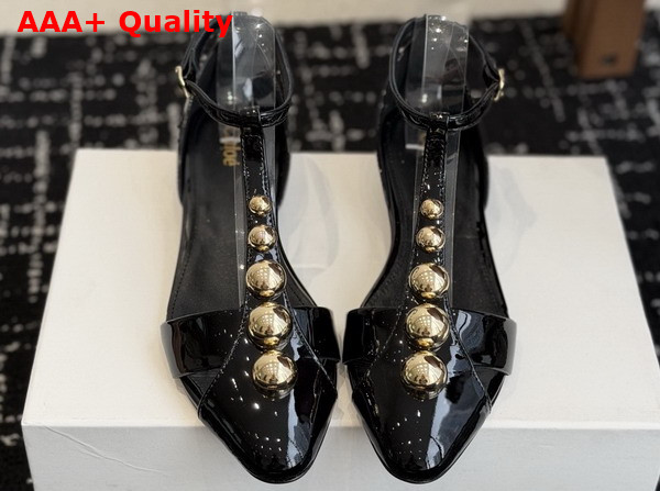 Chloe Cleia Sandal in Black Patent Calfskin Replica