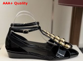 Chloe Cleia Sandal in Black Patent Calfskin Replica