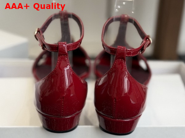 Chloe Cleia Sandal in Grenat Patent Calfskin Replica