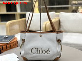 Chloe Clover Double Carry Bag in Canvas Clay Brown Replica