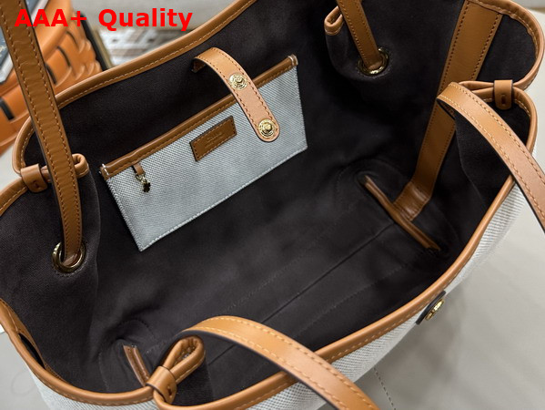 Chloe Clover Double Carry Bag in Canvas Clay Brown Replica