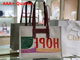Chloe Corita Kent Medium Tote Bag in Embroidered Artwork and Shiny Calfskin Replica
