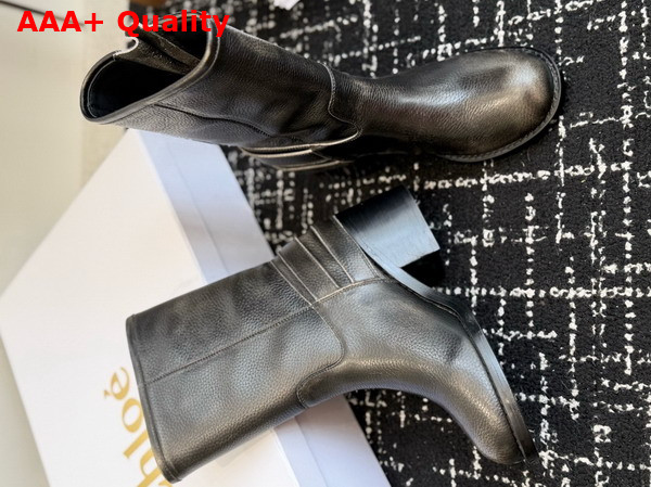 Chloe Dakota Ankle Boot in Black Calfskin Replica