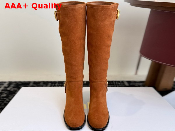 Chloe Dakota Boot in Vintage Brown Suede Calfskin Replica