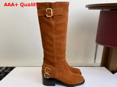 Chloe Dakota Boot in Vintage Brown Suede Calfskin Replica