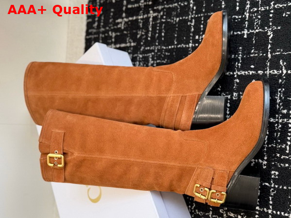 Chloe Dakota Boot in Vintage Brown Suede Calfskin Replica