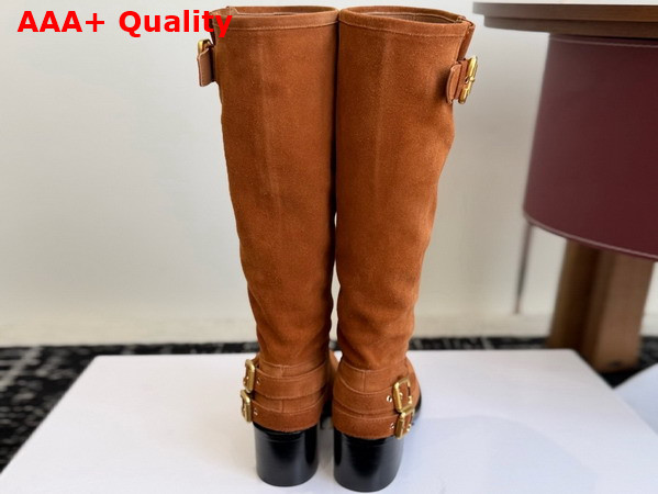 Chloe Dakota Boot in Vintage Brown Suede Calfskin Replica