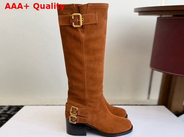 Chloe Dakota Boot in Vintage Brown Suede Calfskin Replica