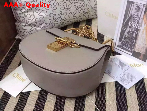 Chloe Drew Bag Grey Grained Lambskin Gold Hardware Replica