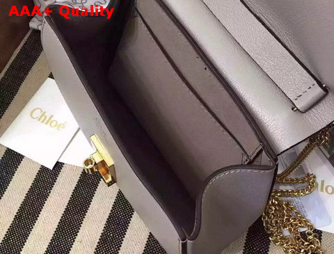 Chloe Drew Bag Grey Grained Lambskin Gold Hardware Replica