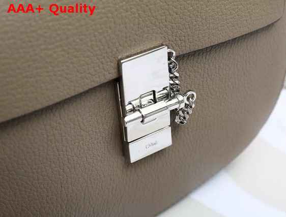 Chloe Drew Bag Grey Grained Lambskin Silver Hardware Replica