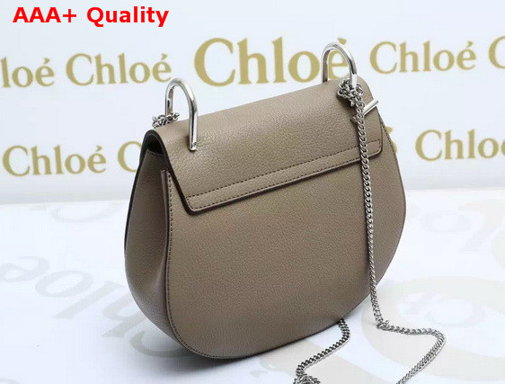 Chloe Drew Bag Grey Grained Lambskin Silver Hardware Replica
