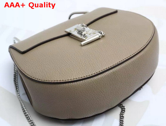 Chloe Drew Bag Grey Grained Lambskin Silver Hardware Replica
