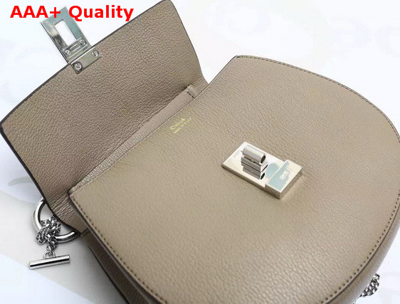 Chloe Drew Bag Grey Grained Lambskin Silver Hardware Replica
