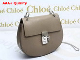 Chloe Drew Bag Grey Grained Lambskin Silver Hardware Replica