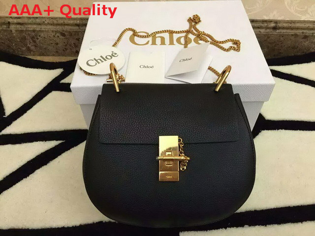 Chloe Drew Bag In Black Grained Leather Replica