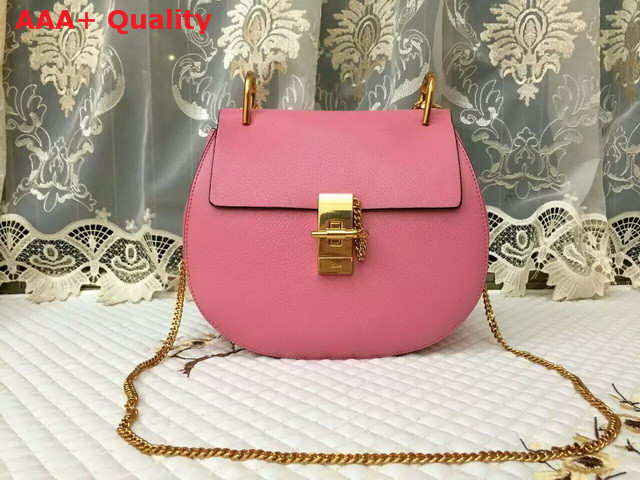Chloe Drew Bag In Grained Leather Pink Replica