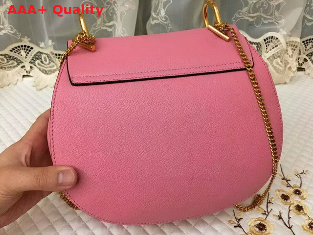 Chloe Drew Bag In Grained Leather Pink Replica