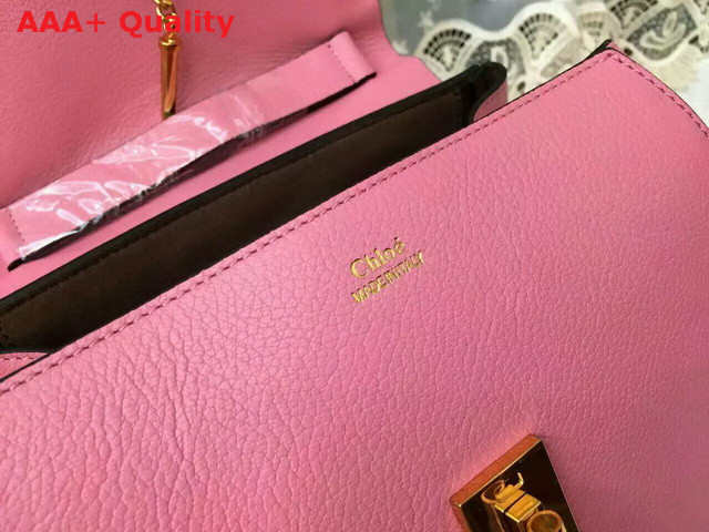 Chloe Drew Bag In Grained Leather Pink Replica