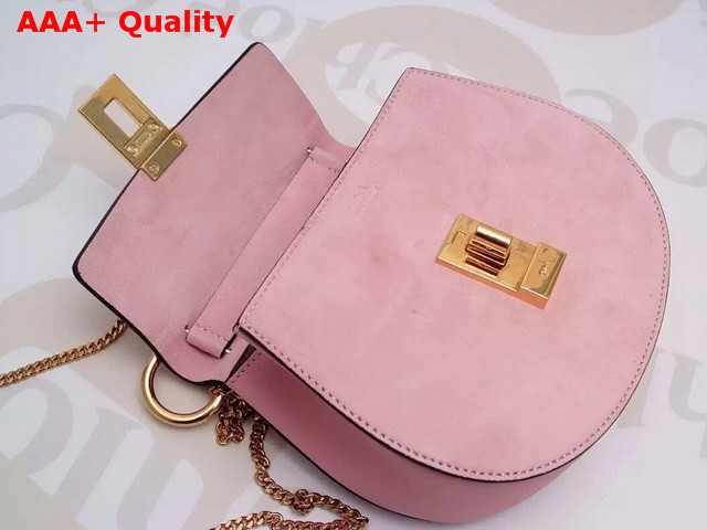 Chloe Drew Bag In Pink Suede Calfskin and Smooth Calfskin Replica