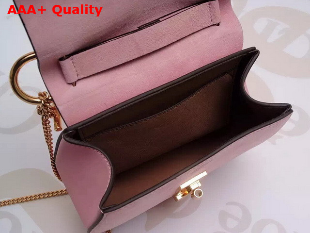 Chloe Drew Bag In Pink Suede Calfskin and Smooth Calfskin Replica