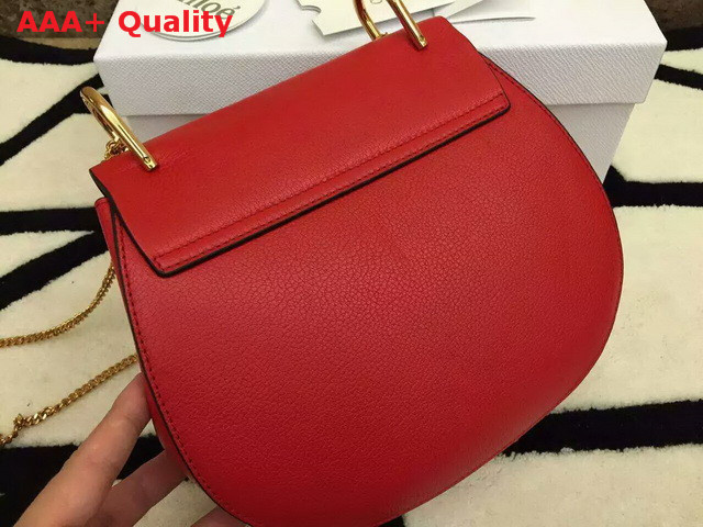 Chloe Drew Bag In Red Grained Leather Replica