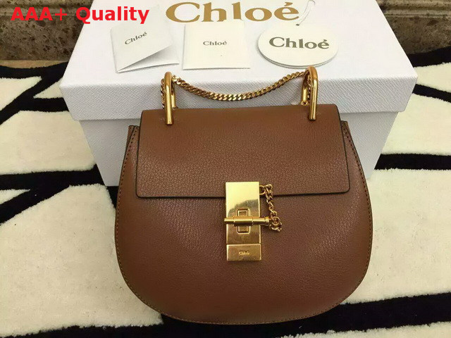 Chloe Drew Bag In Tan Grained Leather Replica