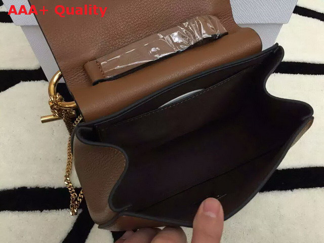 Chloe Drew Bag In Tan Grained Leather Replica