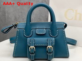 Chloe Edith Mini Bag in Steel Blue Buffalo Leather Replica