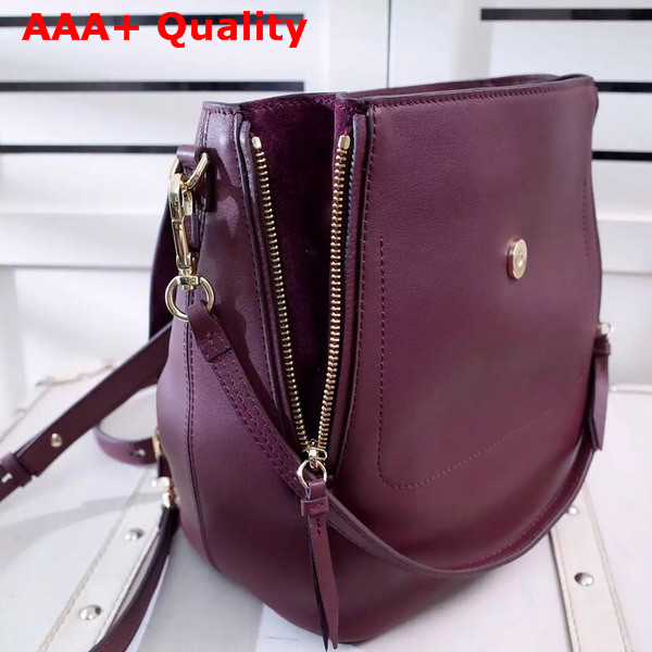 Chloe Faye Backpack in Bordeaux Smooth and Suede Calfskin Replica