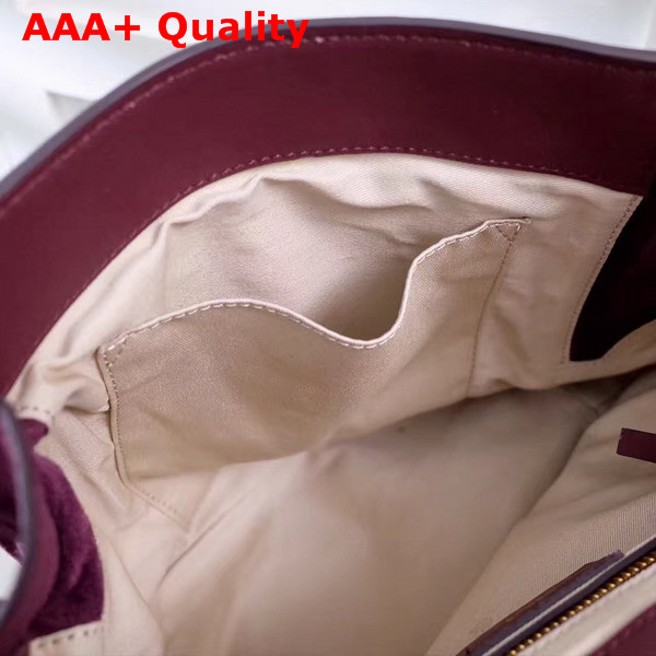 Chloe Faye Backpack in Bordeaux Smooth and Suede Calfskin Replica