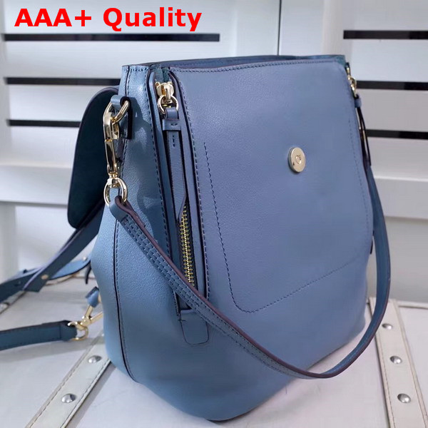 Chloe Faye Backpack in Cloudy Blue Smooth and Suede Calfskin Replica
