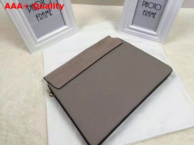 Chloe Faye Bag In Grey Smooth Calfskin And Suede Calfskin Replica