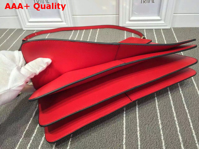Chloe Faye Bag In Red Smooth Calfskin And Suede Calfskin Replica