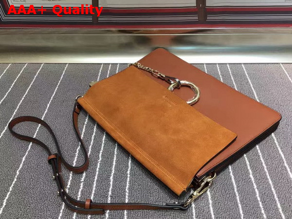 Chloe Faye Bag In Smooth Calfskin And Suede Calfskin Classic Tobacco Replica