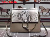 Chloe Faye Bag in Pattern Python and Smooth Calfskin Grey Replica