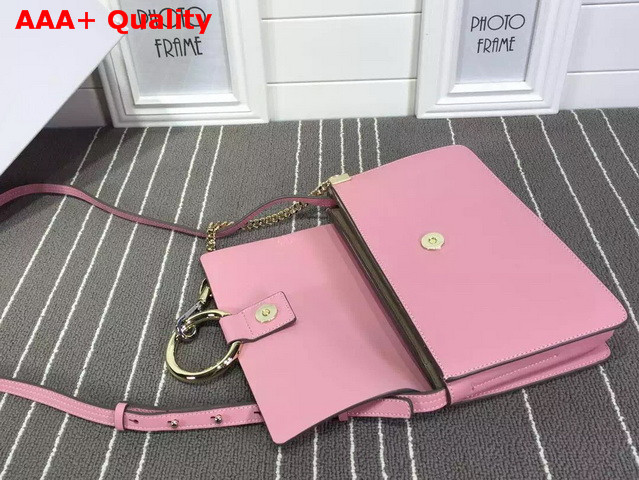 Chloe Faye Small Bag in Pink Smooth Calfskin and Suede Calfskin Replica