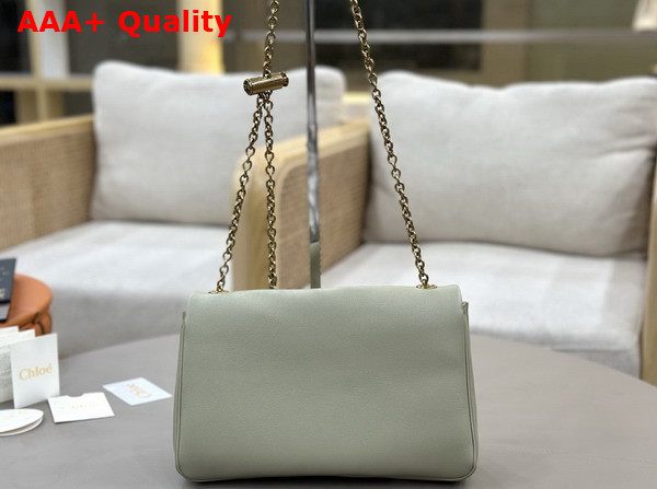 Chloe Heritage Shoulder Bag in Grained Leather Aloe Green Replica